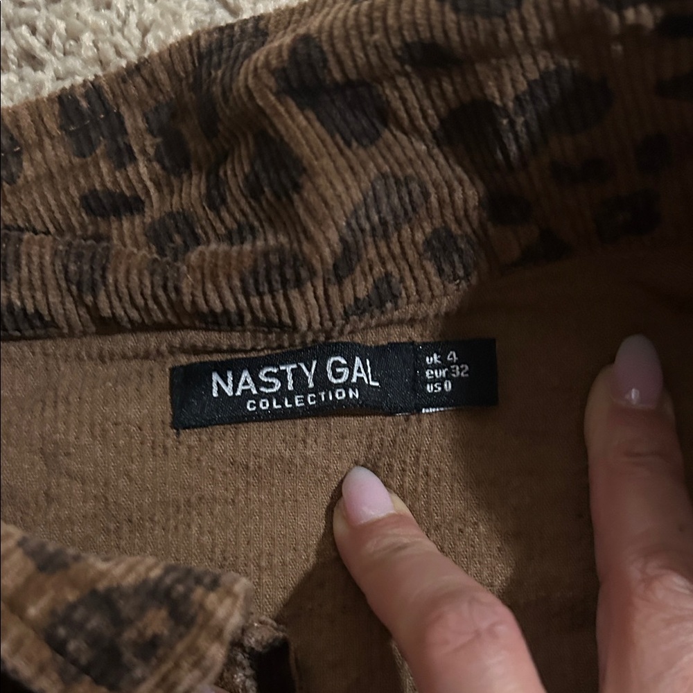 Nasty Gal Brown Animal Print Jacket